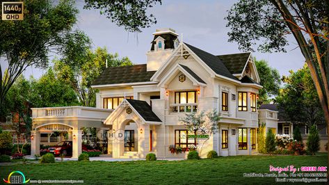 Classic European model house rendering Classic European House, House Rendering, Classic European Style, House Structure Design, 4 Bedroom House Designs, Parisian House, Luxury Mansions Interior, Modern Small House Design, Classic House Exterior