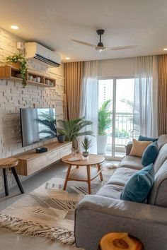 Apartment Living Room Layout, Ruang Tv, Small Living Room Layout, Condo Living Room, Deco Studio, Small Living Room Design, Small Apartment Design, Small Apartment Living Room, Apartment Living Room Design