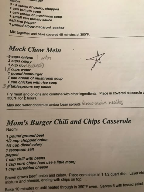 Mock Chop Suey Recipe, Mock Chow Mein Ground Beef, Chow Mein Casserole Hamburger, Minnesota Chow Mein Recipe, Chowmein Hotdish, Mock Chow Mein Hotdish, Chicken Chow Mein Recipe Old Fashioned, Mock Chow Mein, Chow Mein Hotdish Recipe