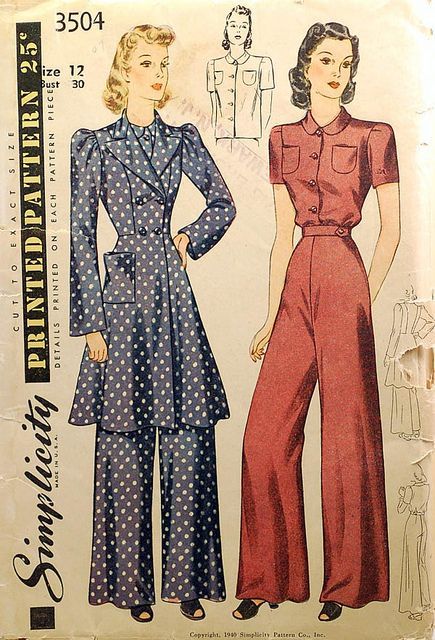 Vintage Loungewear, Coat Sewing, 1930 Fashion, Patron Vintage, Coat Pattern Sewing, Design Moda, Vintage Dress Patterns, Motif Vintage, 1930s Fashion