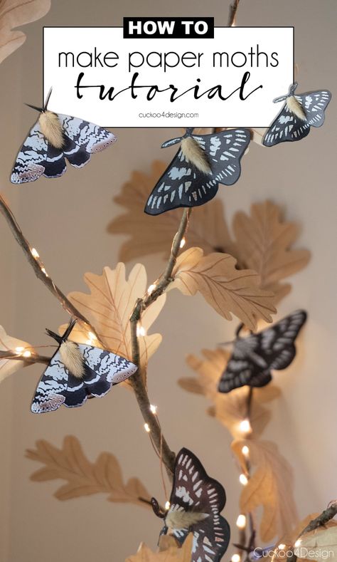 Paper Moth, Paper Craft Tutorials, Paper Butterflies, Make Paper, Glue Crafts, Handmade Holiday, Nature Crafts, How To Make Paper, Craft Tutorials