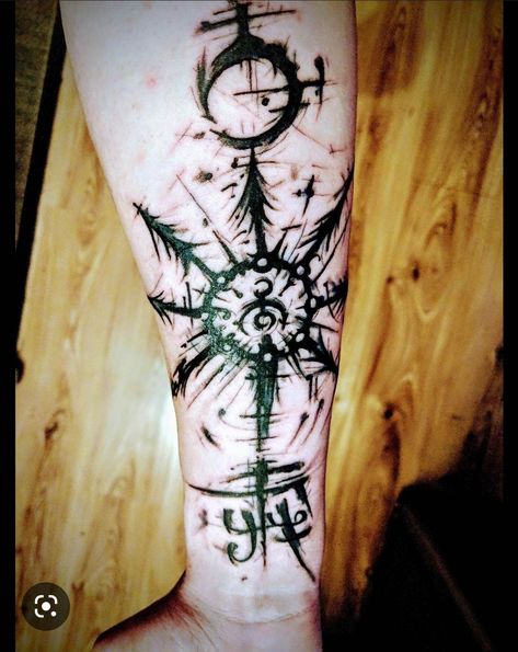 Demonic Sigils, Demonic Tattoos, Chaos Tattoo, Satanic Tattoos, Pagan Tattoo, Arte Viking, Tattoos Meaning, Sigil Tattoo, Scary Tattoos