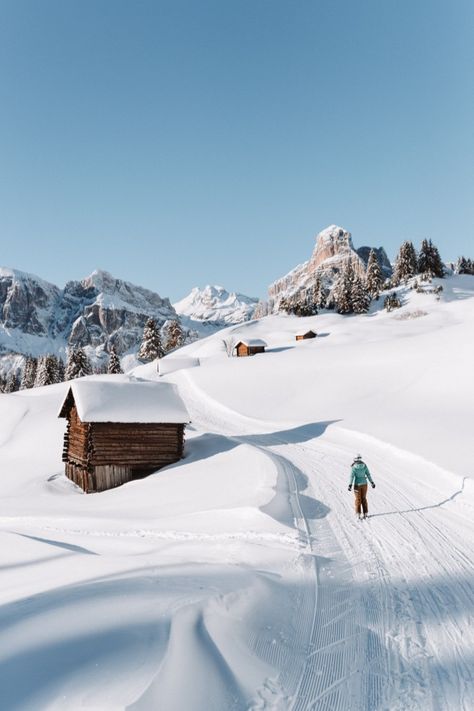 Winter Honeymoon, Australian Landscapes, Italy Winter, Winter Travel Destinations, Winter Trip, Mountain Huts, The Dolomites, Europe Winter, Italy Travel Guide