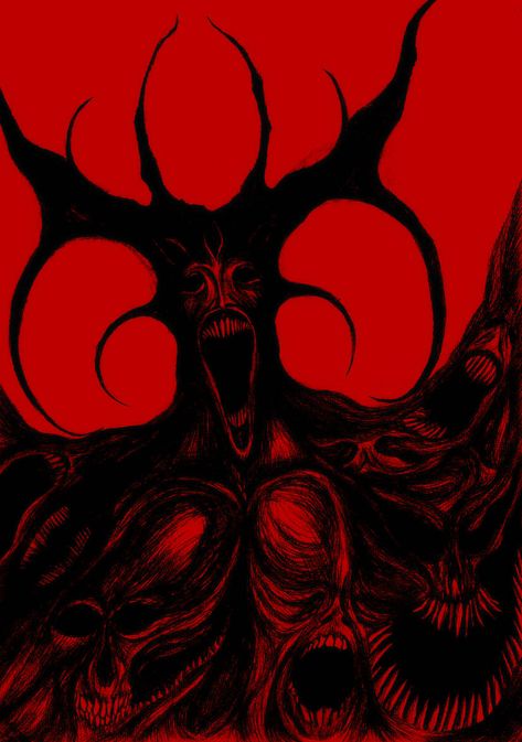 Red Demon, Demon Horns, Shadow Creatures, Warframe Art, Creepy Monster, Creepy Images, Horror Artwork, Scary Monsters, Combat Art