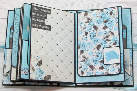 Mini Album Tutorial Templates, Mini Album Page Ideas, Mini Scrapbook Ideas, Mini Albums Ideas, Scrapbook Albums Tutorial, Diy Mini Album, Album Tutorial, Mini Albums Scrap, Album Ideas