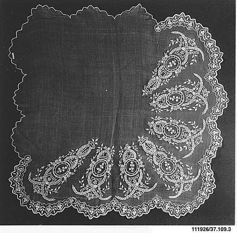 Kerchief (Pañuelo) | Date: first half 19th century | Culture: Philippine Philippine Embroidery, Classic Filipiniana, Philippine Culture, Philippine Fashion, Filipino Clothing, Philippines Fashion, Filipino Style, Filipino Art, Philippine Art