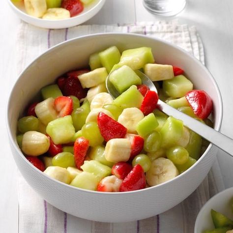 Strawberry, Cucumber & Honeydew Salad Recipe: How to Make It Honeydew Salad, Glazed Fruit, Fresh Fruit Bowl, Strawberry Cucumber, Potluck Salad, Fruit Medley, Summer Potluck, Fruit Compote, Easter Brunch Food