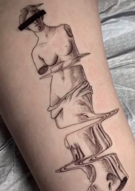 Venus Of Milo, Meaningful Symbol Tattoos, Venus Tattoo, Left Arm Tattoos, Choose Her, Statue Tattoo, Birth Of Venus, Why Her, Symbol Tattoos