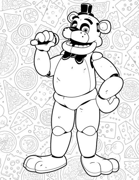 Fnaf Drawings Sketches Freddy, Fnaf Security Breach Coloring Pages, Freddy Fazbear Coloring Pages, Fnaf Coloring Pages Free Printable, Fnaf Black And White, Poppy Playtime Coloring Pages, Five Nights At Freddy's Birthday, Movie Coloring Pages, Fnaf Books