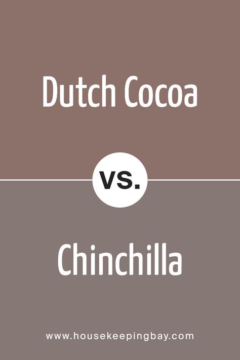 Dutch Cocoa SW 6032 by Sherwin Williams vs Chinchilla SW 6011 by Sherwin Williams Sherwin Williams Chinchilla, Chinchilla Sherwin Williams, Sw Chinchilla, Chocolate Bedroom, Chocolate Walls, Red Paint Colors, Dutch Cocoa, Trim Colors, Bedroom Wall Colors