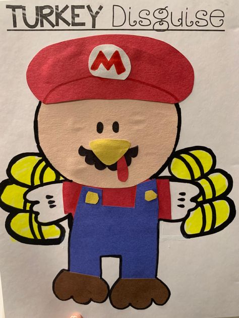 Mario Turkey In Disguise, Mario Turkey Disguise, Turkey Disguise Project Boys, Disguise A Turkey Mario, Disguise A Turkey Basketball Player, Disguise A Turkey Disney, Winter Worksheets For Preschool, Kinder Turkey Disguise, Preschool Winter Worksheets