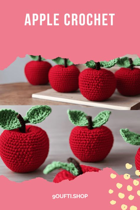 adorable FREE Amigurumi Apple Crochet Patterns that are easy to follow and perfect for beginners! These patterns are ideal for creating cute, handmade apples that everyone will love. Most of the patterns use soft yarn, making them perfect for a child to cuddle or play with. These Apple patterns are some of my favorites, and they’re sure to become a hit with your family and friends too! Crochet Small Apple Free Pattern, Apple Tree Crochet, Crochet Caramel Apple, Crochet Apple Plushie, Free Crochet Apple Pattern, Amigurumi Apple Free Pattern, Crochet Fruits Free Pattern, Red Amigurumi Free Pattern, Crochet Amigurumi Accessories