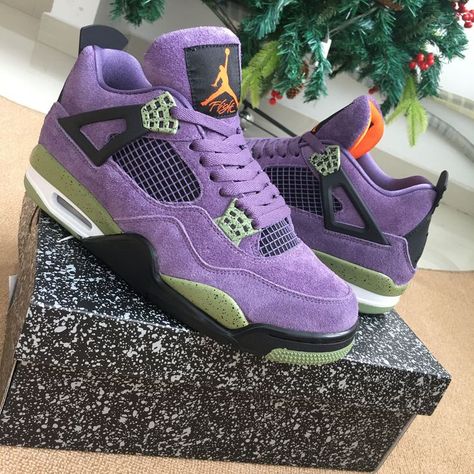 Air Jordan 4 Canyon Purple, Canyon Purple 4s, Jordan 4 Canyon Purple, Purple 4s, 4s Outfit, Sneaker Closet, Jordan 4’s, Dr Shoes, Jordan 4s