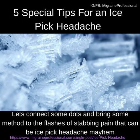 5 Special Tips for an Ice Pick Headache Ice Pick Headaches, What To Do If You Have A Headache, Peppermint For Headaches, Heal Your Headache Diet, Dehydration Headache Location, Common Medications, Ice Pick, Headache Types, Head Pain