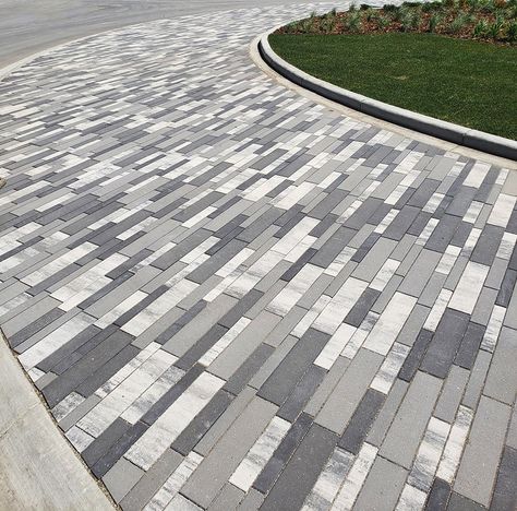 Broadway Planks 100mm | New Plank Sizes For Added Versatility - Barkman Concrete Landscape Flooring, Front Driveway Ideas, Modern Landscape Design Front Yard, Marble Floor Pattern, Streetscape Design, Pavement Design, Diy Bathroom Design, Paving Pattern, Paving Ideas