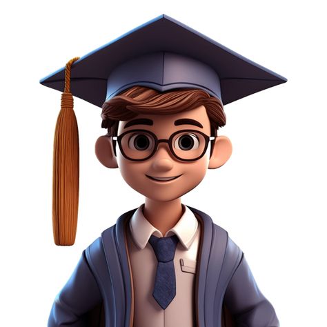 Student Cartoon Character, Student Icon, Vector Characters, Hat Cartoon, Student Cartoon, Seasons Posters, Photography Movies, Png Free Download, Cartoon Eyes