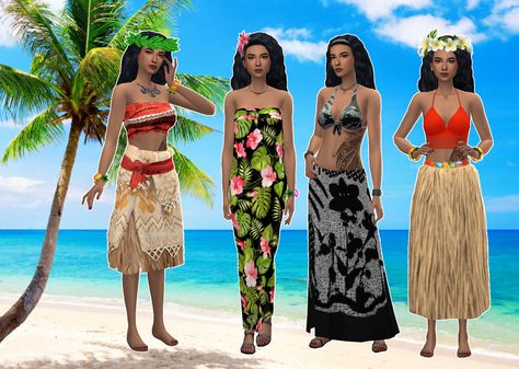 Cultural Lookbook - Hawaiian There are not enough cultural items in the Sims 4. It is by far the most diverse of all the sims games, but we need way more of it! Since I’ve joined the dark side and... Sims 4 Hawaiian Shirt, Sims 4 Islander Cc, Polynesian Sims 4 Cc, Sims 4 Moana Cc, Island Girl Sims 4 Cc, Sims 4 Sulani Clothes, Sims 4 Sulani Outfits, Sims 4 Cc Cultural Clothes, Hawaiian Sims 4 Cc