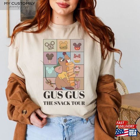 Funny Gus The Snack Tour Shirt Cinderella Looking Like A Tee T-Shirt Unisex Check more at https://mycustomily.com/product/funny-gus-the-snack-tour-shirt-cinderella-looking-like-a-tee-t-shirt-unisex/ Cinderella Tshirt, Cute Disney Outfits, Music Shirts, Cute Shirt Designs, Cute Sweatshirts, Latest Trend, Diy Shirt, Tour Shirt, Disney Outfits