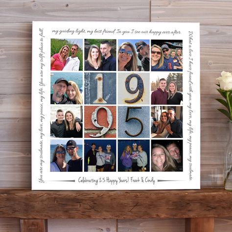 25th Wedding Anniversary Gift for Parents Silver Wedding Gift 25th Anniversary Party Decor Anniversary Gift for Mom & Dad Photo Collage 25th Wedding Anniversary Gift, Silver Wedding Gifts, Anniversary Gift For Parents, 25 Wedding Anniversary Gifts, 25th Anniversary Party, 25th Anniversary Gift, Photo Collage Canvas, Dad Photo, Aniversary Gifts