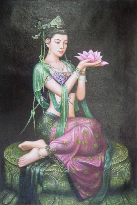 Who Is Kuan Yin? Kuan Yin (also spelled Guan Yin, Kwan Yin) is the bodhisattva of compassion venerated by East Asian Buddhists. Commonly known as the Goddess of Mercy, Kuan Yin is also revered by Chinese Taoists as an Immortal. Goddess Of Mercy, Divine Goddess, Quan Yin, Kuan Yin, Kwan Yin, Sacred Feminine, Buddha Image, Wow Art, Buddhist Art