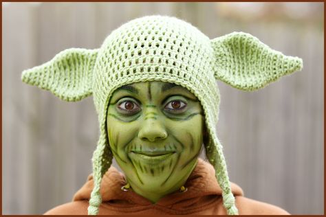 Yoda ear flap hat, For all Star Wars fans, this project is! With you may the crochet force be! That's a little Yoda Speak for you to get you in the right frame of mind to make this great hat! This post is part of my ... Ewok Crochet Hat, Yoda Hat Crochet, Ewok Crochet, Yoda Crochet Hats, Crochet Baby Hat Patterns, Hat Patterns Free, Crochet Disney, Ear Flap Hats, Baby Hat Patterns