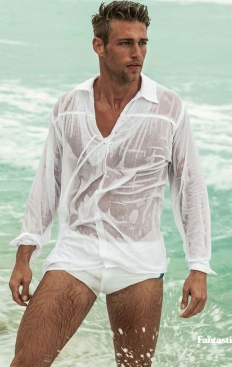 A MAN OF SUBLIME BEAUTY & MASCULINITY  OF  2015   HEATH HUTCHINS Heath Hutchins, Men In White, Wet T Shirt, Img Models, Wet Clothes, Male Beauty, White T, Male Models, Male Model