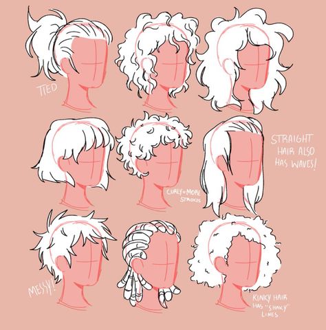 Hair Sketches, Hairstyle References, Drawing Resources, Hair References, 3d Blender, Art Hair, Drawing Hair, Hair Sketch, Kawaii Hairstyles