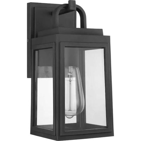 Progress Lighting Grandbury Collection Black One-Light Small Wall Lantern in the Outdoor Wall Lights department at Lowes.com Hanging Lantern Lights, Black Outdoor Wall Lights, Outdoor Hanging Lanterns, Casa Exterior, Progress Lighting, Outdoor Wall Lantern, Traditional Lighting, Wall Lantern, Hanging Lanterns