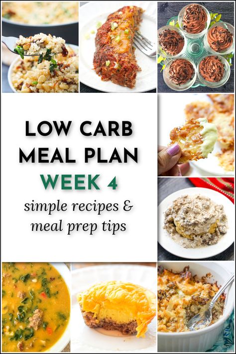 collage of low carb meal pics and text Keto Meal Plan Week 1, Weekly Low Carb Meal Plan Simple, Low Carb Menu For A Week Easy, Low Carb Menu For A Week, Low Carb Meal Plan Weekly, No Carb Meal Plan, Easy Low Carb Meal Plan, Mexican Meatloaf, Meal Plan Week