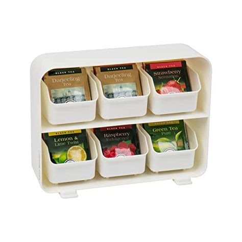 37 Home Innovations Reshaping Modern Day Living Countertop Storage Kitchen, Fridge Deodorizer, Small Pantry Organization, Stash Tea, Tea Organization, Tea Bag Organizer, Tea Station, Countertop Storage, Tea Storage