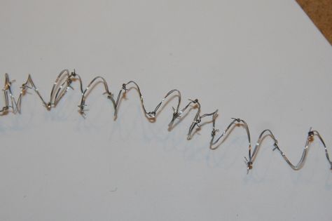 Here is my method for creating barbed wire in 28mm scale. It's simple, inexpensive and very convincing. You only need a few items to create barbed wire. Diy Barbed Wire, Warhammer Scenery, Sculpting Tips, Wargaming Table, Ideas For Walls, Overhand Knot, Barb Wire, Wire Tutorials, Dollhouse Miniature Tutorials