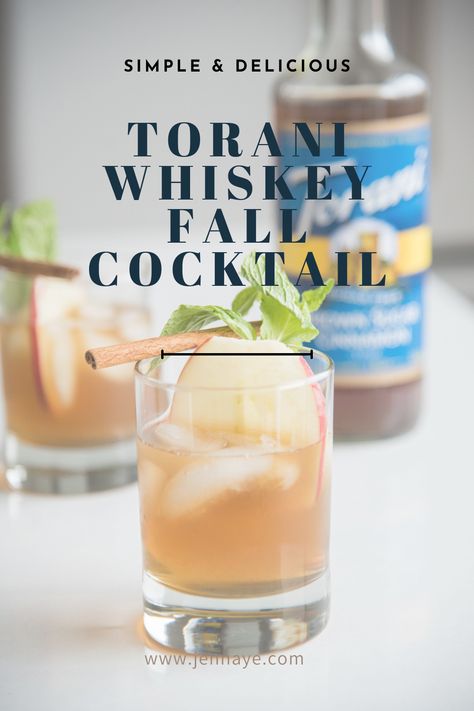 This Apple Cinnamon Whiskey Smash is a game-changer! Seamlessly blending Weller whiskey with Torani's Sugar-Free Brown Sugar Cinnamon Syrup, fresh apple cider, and just the right hint of lemon, this cocktail is Thanksgiving in a glass. As each ingredient dances on your palate, you'll be transported to a world of festive feasts, laughter, and gratitude. And if you've ever wondered how to make your drink Instagram-worthy, my garnishing tips will be your guide! Apple Cinnamon Whiskey, Fall Whiskey Cocktails, Brown Sugar Cinnamon Syrup, Thanksgiving Cocktail, Whiskey Smash, Cinnamon Whiskey, Cinnamon Syrup, Brown Sugar Syrup, Fall Cocktail