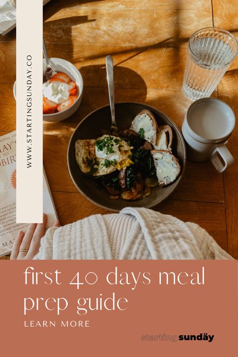 Postpartum Meal Prep, First Forty Days, First 40 Days, Meal Prep Hacks, Postpartum Meal, Meal Hacks, Postpartum Healing, Recovery Food, Postpartum Health