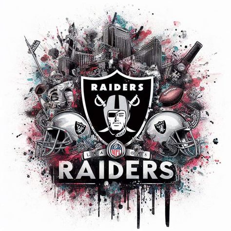 Nfl Design, Oakland Raiders Images, African American Art Women, Raiders Wallpaper, Nfl Football Pictures, Nfl Football Art, Nfl Raiders, Colts Football, Sports Helmet