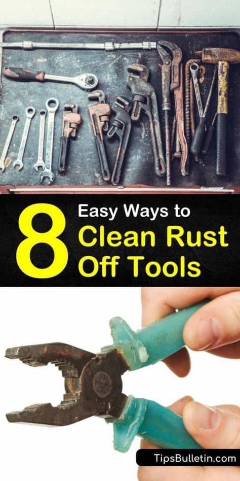 Clean Rusty Tools Removing Rust, How To Get Rust Off Tools, Removing Rust From Tools, Rust Removal From Metal Diy Baking Soda, How To Remove Rust From Tools, How To Clean Rusty Tools, Rust Removal From Tools, Cleaning Rusty Tools, Tool Restoration