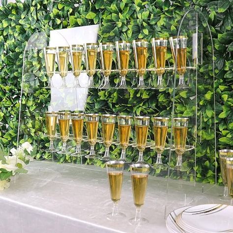 Amazon.com: TABLECLOTHSFACTORY 25" Clear Acrylic 2-Tier Wine Glass Stemware Rack, Champagne Flute Holder with Stand : Home & Kitchen Stemware Rack, Champagne Glasses, Flutes, Stemware, Champagne Flute, Display Stand, Party Planning, Clear Acrylic, Home Kitchen