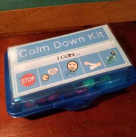 Calm Down Kit On the Go Digital Download | Etsy Therapy Putty, Calm Down Kit, Behavior Reflection, Bear Crawl, Calm Down Corner, Sensory Diet, Tree Pose, Feeling Pictures, Pencil Box