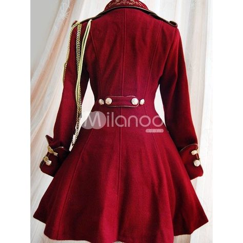 Pirate Jacket, Button Long Sleeve, Toronto Wedding, Red Coat, Coat Design, Fantasy Clothing, Lolita Dress, Gothic Lolita, Visual Kei