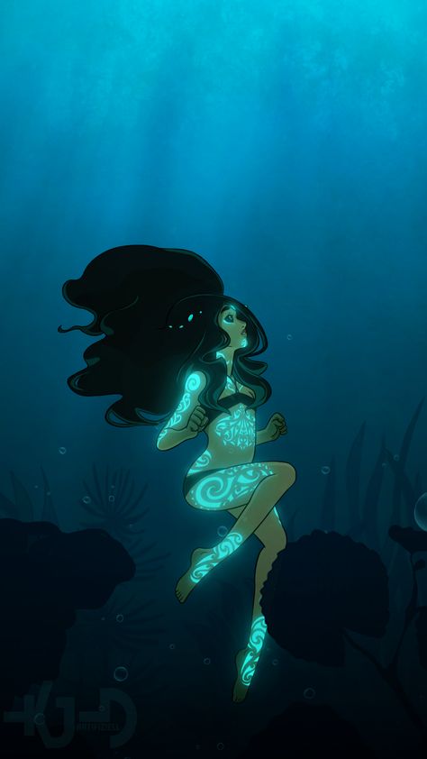 Under The Water, Arte Inspo, Dope Art, Mermaid Art, Arte Fantasy, 판타지 아트, Art And Illustration, 영감을 주는 캐릭터, Fantasy Character Design