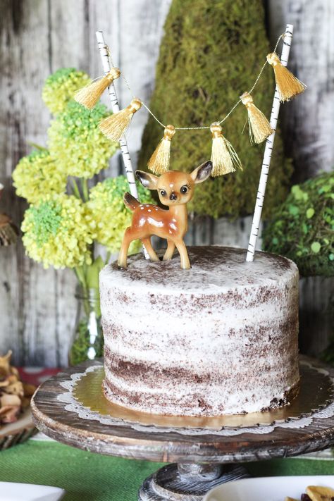 Woodland Themed Birthday Party | Clean Eats & Treats Food Birthday Cake, Woodland Fairy Birthday Party, Woodland Fairy Birthday, Woodland Party Theme, Forest Birthday Party, Forest Birthday, Boys First Birthday Party Ideas, Woodland Birthday Party, Food Birthday