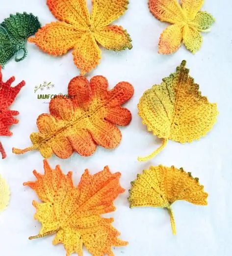 Fall Leaves Crochet Blanket, Free Fall Crochet Coaster Patterns, Leaf Blanket Crochet Pattern, Crochet Fall Leaf Free Pattern, Crochet Pumpkin Leaf, Crochet Leaf Pattern Free, Crochet Fall Leaves Free Pattern, Free Crochet Leaf Patterns, Crochet Leaf Blanket