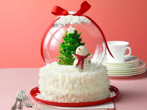 Snow Globe Cake, Globe Cake, Holiday Snow Globe, Torte Cupcake, Christmas Cakes, Holiday Cakes, Noel Christmas, Christmas Goodies, Food Cakes