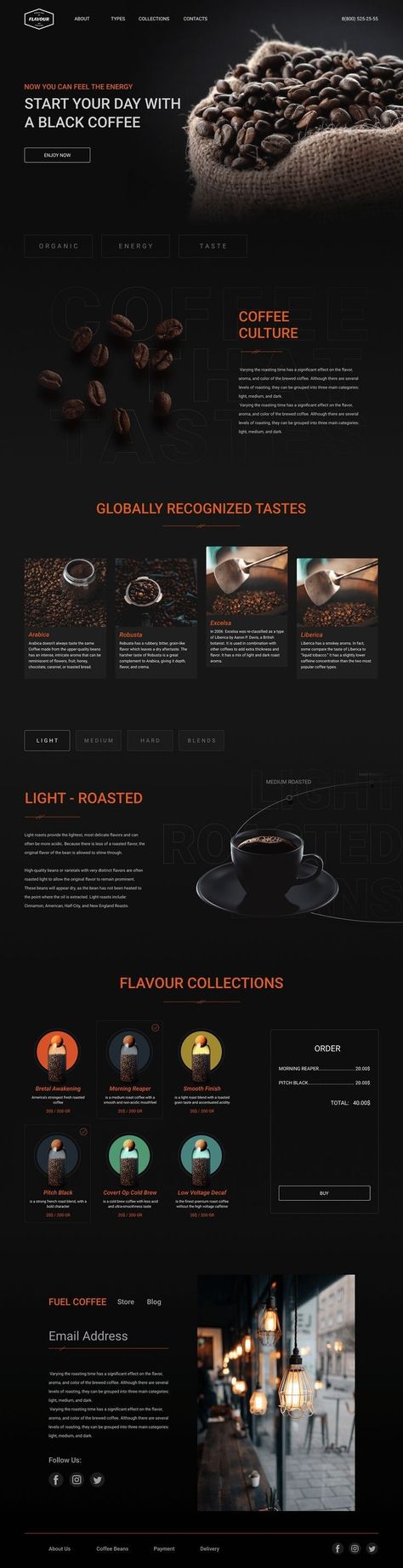 Coffee Landing Page, Coffee Websites, Coffee Shop Website, Landing Page Website, Landing Page Inspiration, News Website Design, Desain Ui, Design Café, Modern Web Design