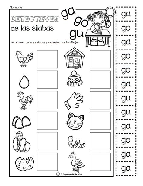 SUPER CUADERNO EL DETECTIVE DE LAS SÍLABAS – Imagenes Educativas Spanish Journal, Kindergarten Spanish, Syllables Activities, Spanish Lessons For Kids, Values Education, Educational Infographic, Einstein Quotes, Kindergarten Math Worksheets, School Help