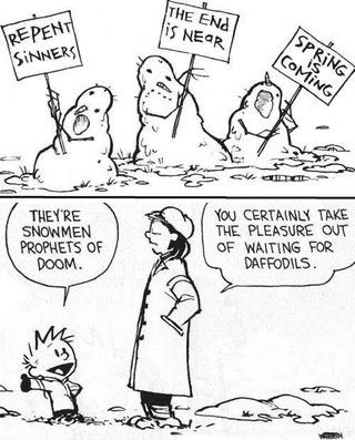 Calvin And Hobbes Snowmen, Calvin Und Hobbes, Calvin And Hobbes Quotes, 4 Panel Life, Calvin And Hobbes Comics, Cartoon Strip, Spring Equinox, Comic Relief, Happy Spring