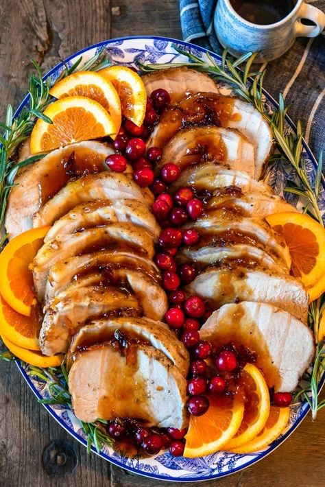 The Best Christmas Dinner Ideas | 2019 Pork Loin Recipes For Christmas Dinner, Pork For Christmas Dinner, Unthanksgiving Dinner, Holiday Pork Loin Christmas Dinners, Large Pork Loin Recipes, Easy Christmas Meat Recipes, Pork Christmas Dinner, Thanksgiving Recipes Main Dish, Fall Pork Loin Recipes