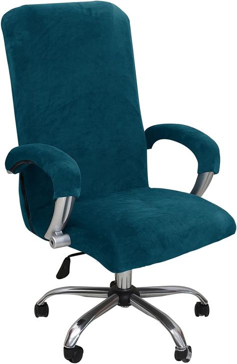 Teal Home Office, Desk Chair Covers, Office Chair Cover, Innovative Office, Velvet Office Chair, Boss Chair, Arm Chair Styles, Computer Desk Chair, Computer Office