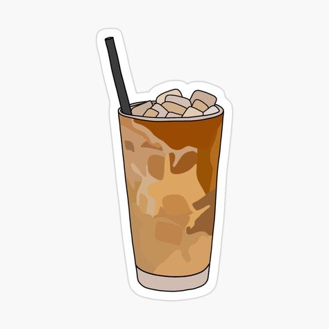 Cute Coffee Stickers Printable, Coffee Drinks Ideas, Coffee Stickers Printable, Cold Coffee Recipe, Iced Coffee Sticker, Coffee Sticker Design, Iced Coffee Recipe, Coffee Recipes Starbucks, Cold Coffee Recipes