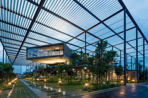 Gallery of Factory in the Forest / Design Unit - 1 Desert Hotel, Green Roof Garden, Skylight Design, Factory Architecture, Architectural Competition, Living Modern, Canopy Design, Building Companies, Factory Design