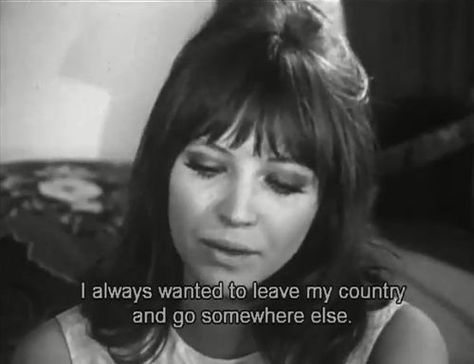 Anna Karina Quotes, Movie Captions, French New Wave, French Movies, Anna Karina, Jean Luc Godard, Four Letter Words, French Cinema, Film Lovers